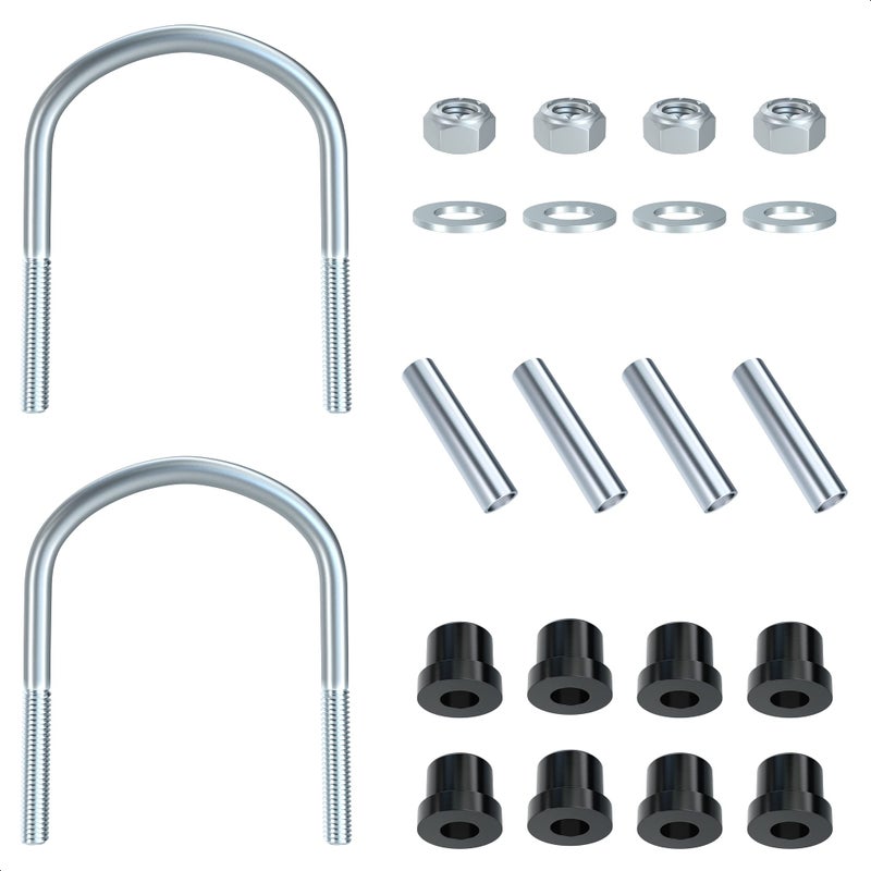 10L0L Heavy Duty Rear Spring Kit for Club Car DS 1981-up Golf Cart, 4 Leafs Spring with Bushings Spacers & U Bolts, OEM# 102006501 1014675 1011149 - Image 5